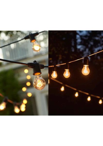 Sponsorlu ilan: 10 Metre 10 Duylu Dış Mekan Duy Takımı Organizasyon Bahçe Aydınlatma Dekoratif Aydınlatma